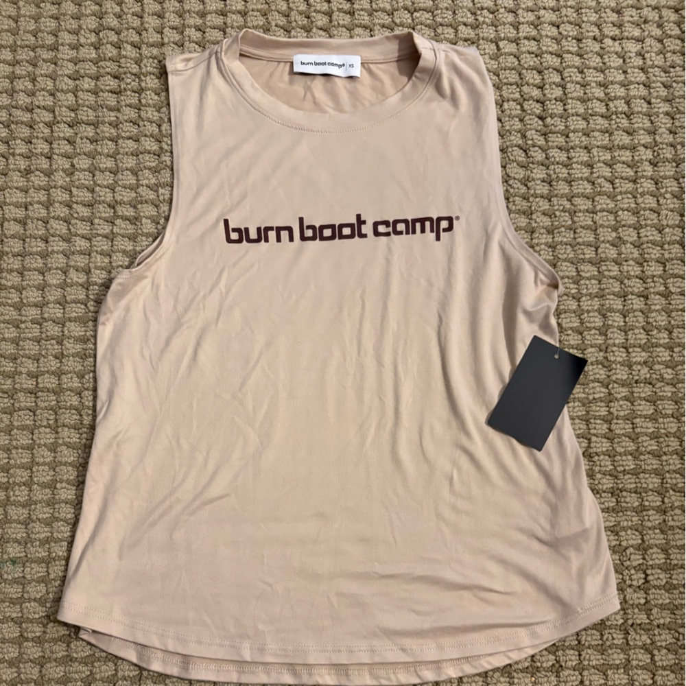 Burn Boot Camp Beige Tank Top